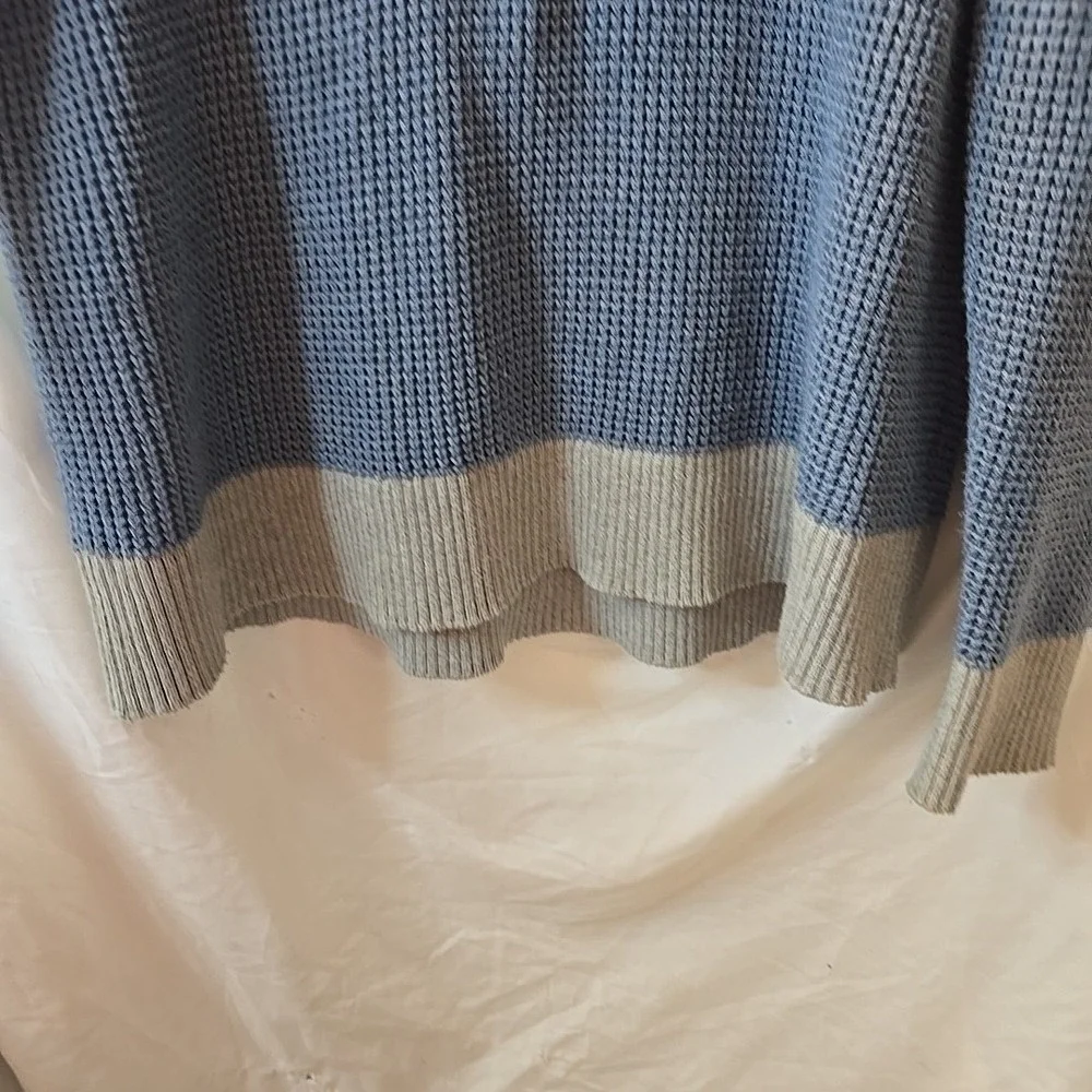 Patagonia‎ Ponderosa Pine Sweater Waffle Knit 1/4 Zip • Women's Size Large Blue - Picture 5 of 15